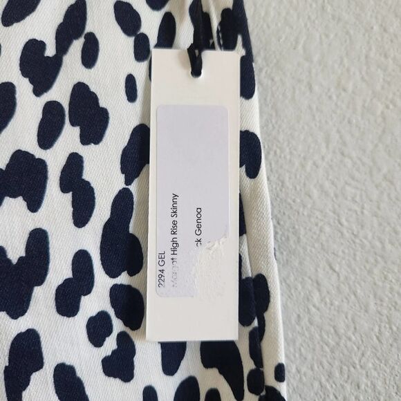 L'AGENCE Margot Skinny Black and White Leopard Print Jeans Size 25 - Picture 3 of 7